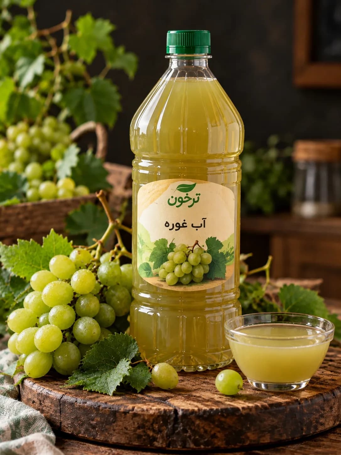 خرید آبغوره طبیعی و خالص ترخون | تهیه‌شده از غوره تازه